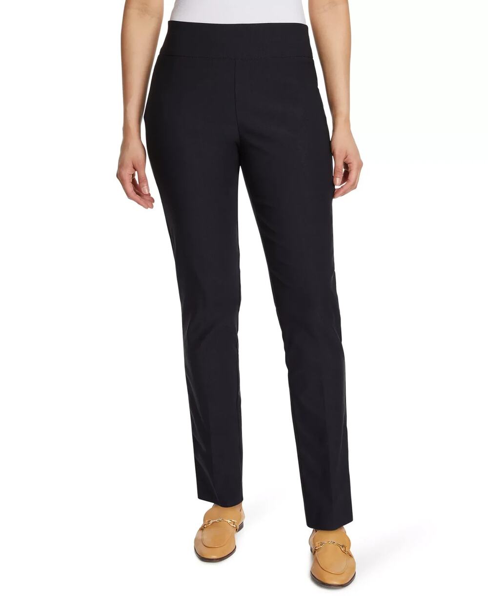 Gloria Vanderbilt Petite Tummy-Control Pull-On Trousers Black Size 16P 2642